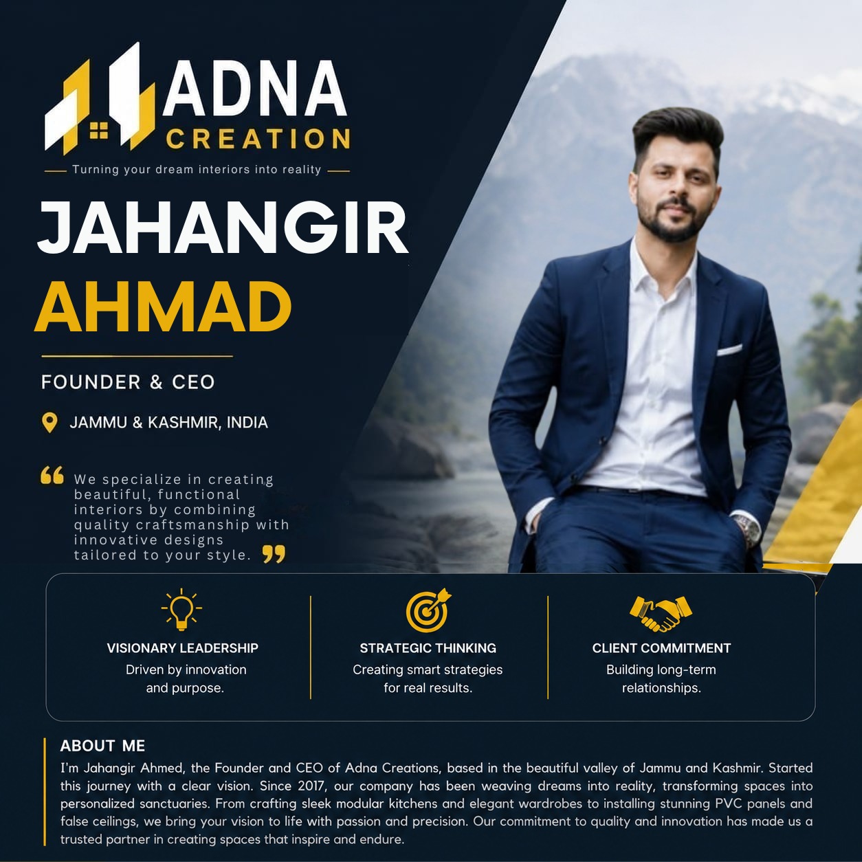ADNA Creation - Jahangir Ahmad, Founder & CEO